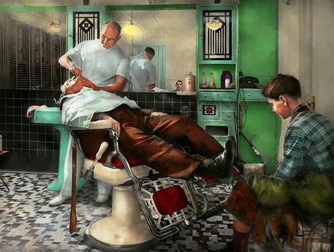 Barber Shave Pennepackers Barber Shop 1942 By Mike Savad Barber
