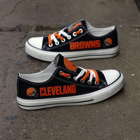 Cleveland Browns shoes helmets style logo Low Top Sport Sneakers -Jack ...