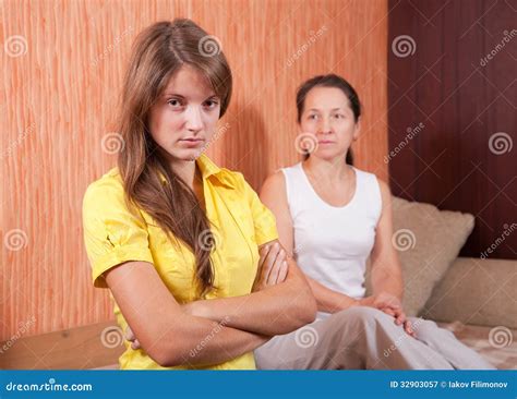 mother and teen daughter having quarrel stock image image of adult confrontation 32903057