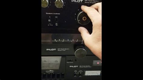 Vintage Pilot Hifi Tower Stereo System Amplifier Tuner Cassette Deck