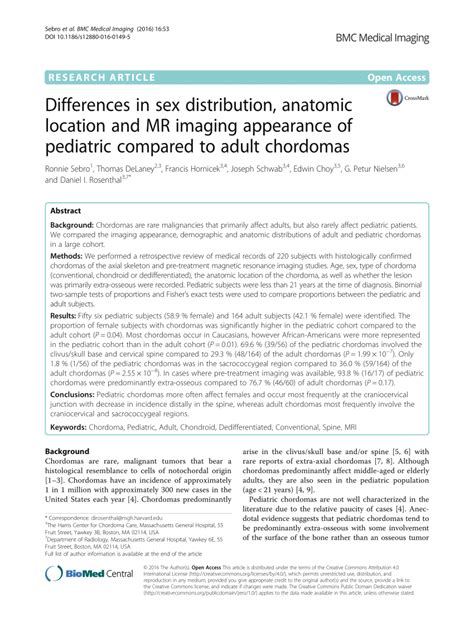 Pdf Differences In Sex Distribution Anatomic Location And Mr Imaging Appearance Of Pediatric