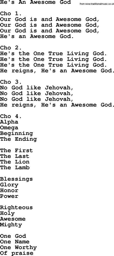 Awesome God Lyrics Ebba Neille