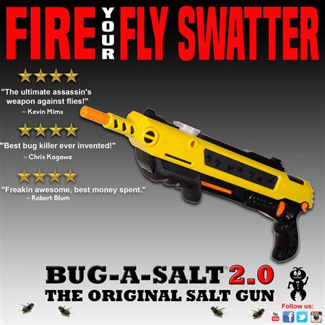 Authentic Bug A Salt 20 Gun Fly Swatter Insect Home Garden Pest