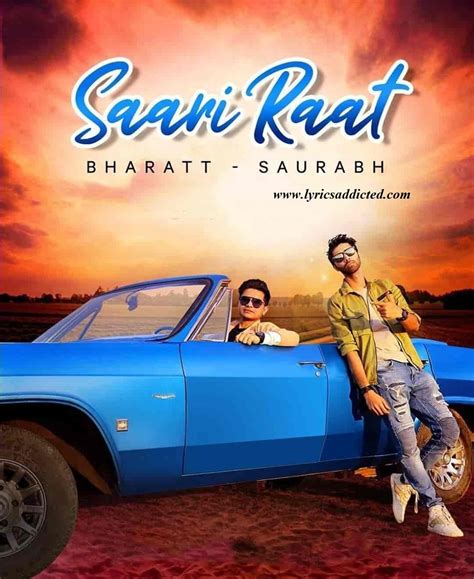 View all monster truck lyrics in alphabetical order. Saari Raat Lyrics - Bharatt- Saurabh in 2020 | Pop songs ...