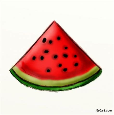 How To Draw A Watermelon Watermelon Drawing Watermelon Painting