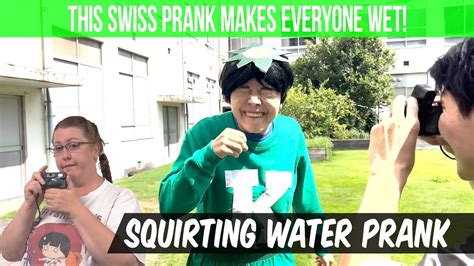 squirting water camera prank i played a swiss prank on japanese comedians ｜yoshimoto comedy