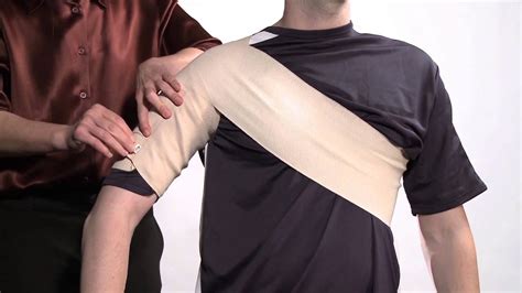 How To Wrap Shoulder With Ace Brand Elastic Bandages Youtube