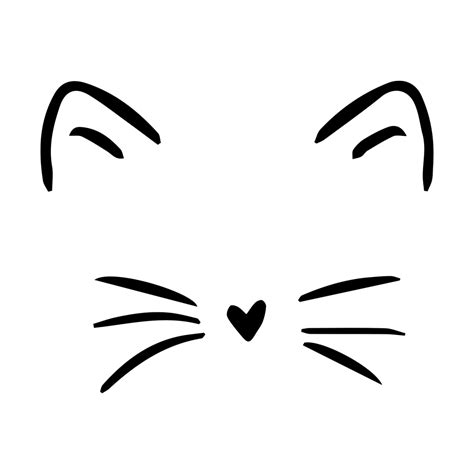 Cat Whiskers Heartlockeds Artist Shop Simple Cat Drawing Cute