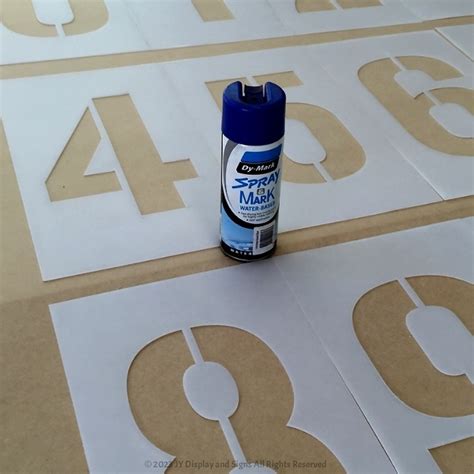 200mm High Individual Number Or Letter Stencil Spray Paint Sign