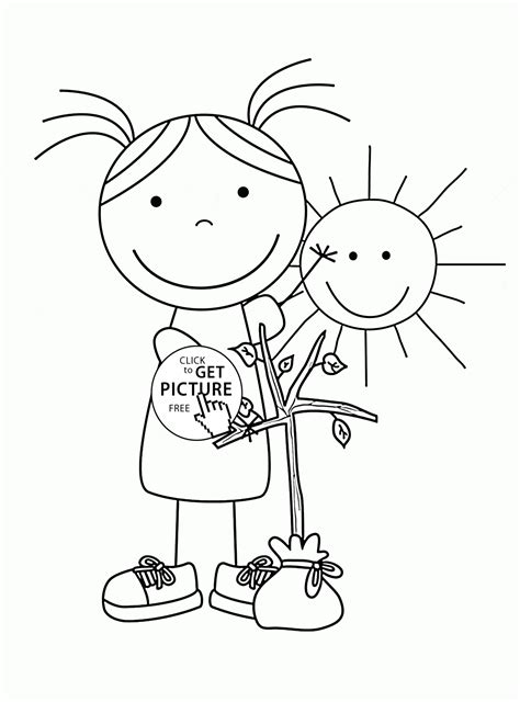 We've got a sunny day, rainy day with an umbrella, thunderstorm, windy day, and a rainbow. Sunny Weather Pages Coloring Pages