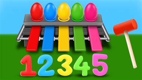 Learn Colors And Numbers With Wooden Hammer Educational Toys For Kids
