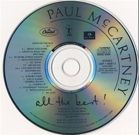 Paul Mccartney All The Best American Edition 1987 Lossless