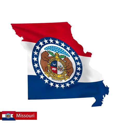 Missouri State On A Usa Flag Background 3d Rendering United States Of
