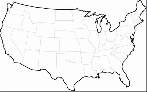 Usa Maps Black And White Sitedesignco Blank Us Political Map
