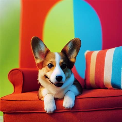 Lindo Retrato De Cachorro Welsh Corgi Foto Premium