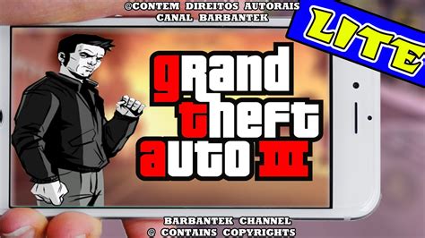 Gta 3 Lite Com Mod Menu Cleo Android Youtube