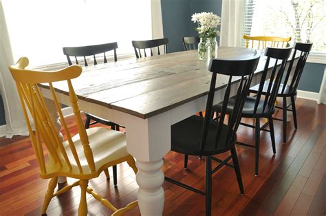 A pin is used that goes through the legs, so this is not only very strong but also aesthetically pleasing. 7 DIY Farmhouse Tables with Free Plans! - Making Joy and ...