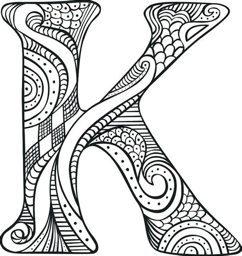 Alphabet Coloring Pages For Adults At Free Printable Colorings Pages To Print