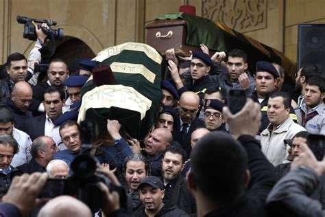 Lebanon Funeral Of Mohamad Chatah A Far Cry From That For Rafik Hariri