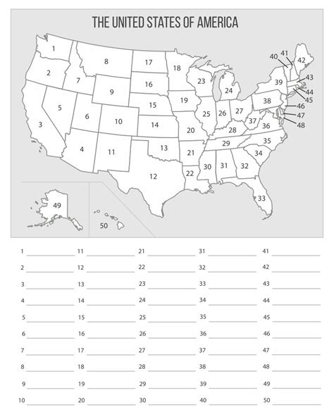 Map Of United States 10 Free Pdf Printables Printablee