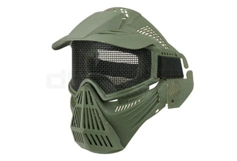 Airsoft Pro Mesh Mask Green Defcon Airsoft