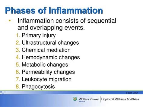 Ppt Chapter 4 Tissue Response To Injury Inflammation Swelling And
