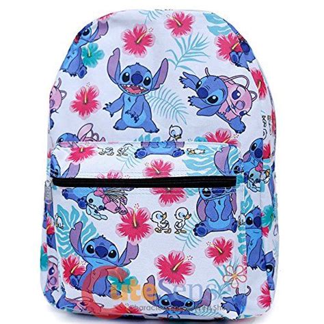 Disney Lilo And Stitch White Allover Print 16 Girls Large School Backpack Visit The Image