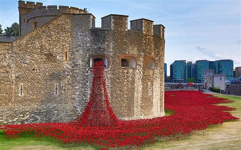 World War One Remembrance Day Poppy Display At The Tower Of London