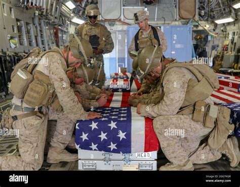 Kabul Afghanistan 29th Aug 2021 United States Marines Honor The