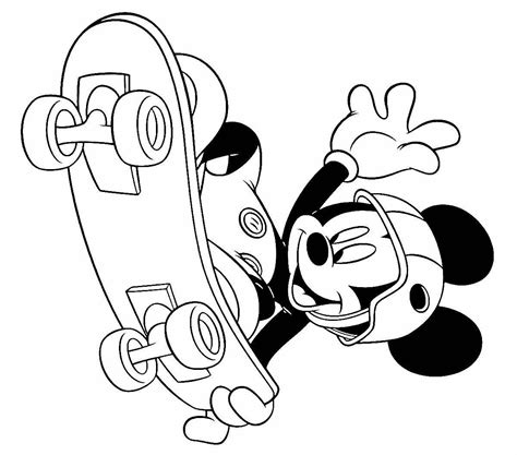 Mickey minnie standing by the stream in front of a big log. Pin by LaLa on All-Mickey-Sports | Coloring books ...
