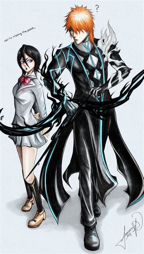 Ichigo And Rukia By Auroraarchangel369 On Deviantart