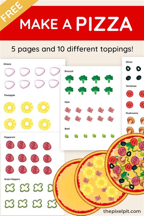Make A Pizza Printable Pizza Toppings Cutouts Mrs Merry