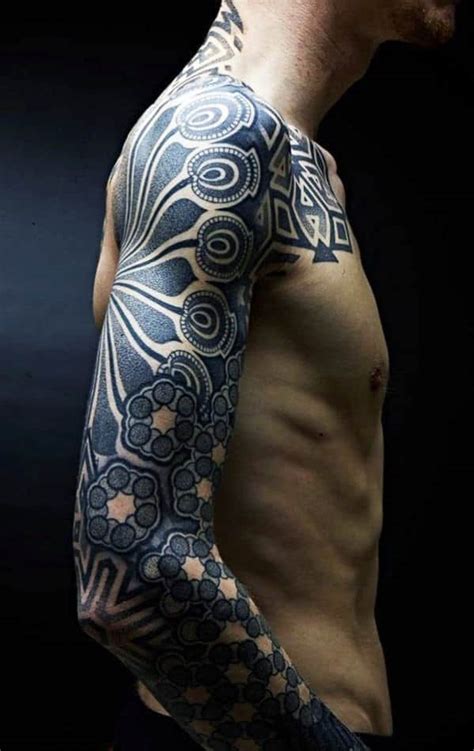 #arm band tattoo #pattern tattoo. Top 100 Best Sleeve Tattoos For Men - Cool Designs And Ideas