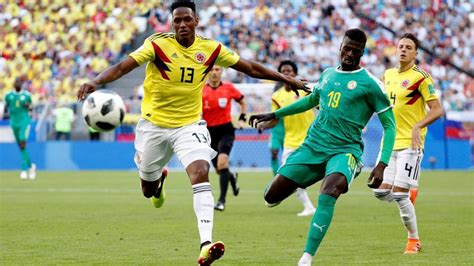 fifa world cup 2018 senegal vs colombia highlights yerry mina s goal helps col beat sen