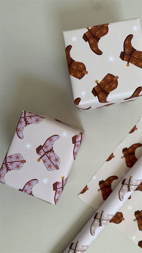 Cowboy Boots Luxury Wrapping Paper By Abigail Warner