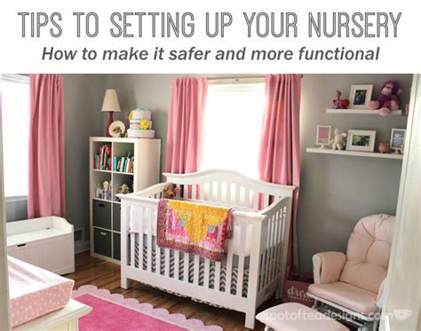 When we designed our first baby room we didn't really think about the future when k would be crawling around in her room. Tips for Setting Up Your Nursery | Spot of Tea Designs