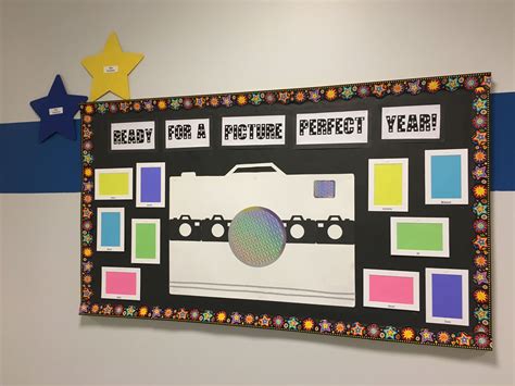 Back To School Welcome Bulletin Board Using Camera And Picture Frame