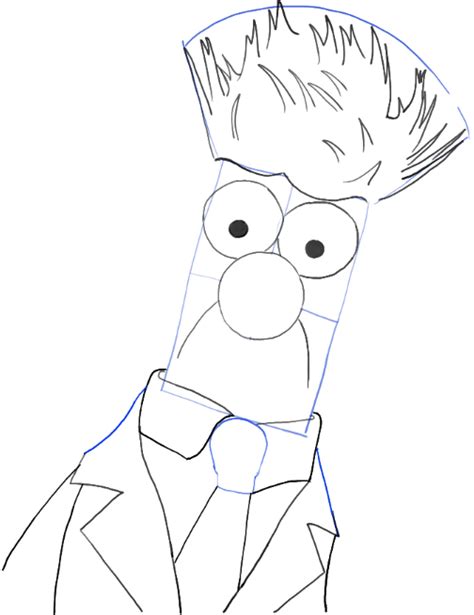 How To Draw Beaker From The Muppets Movie And Show In Easy Steps How