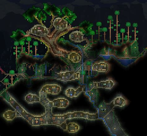 Overgrown Dungeon Entrance Grew Into Skeleton Village Rterraria