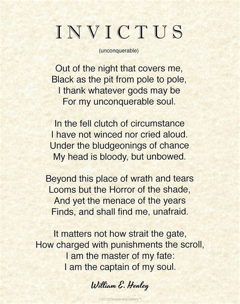 Invictus William Ernest Henley