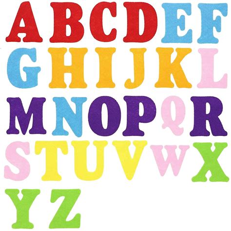 52 Pack Felt Alphabet Letters A Z Uppercase 32 X 32 X 007 Inches