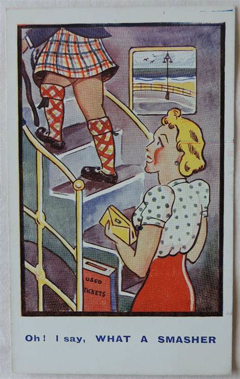 Vintage Kilt Cartoons Vintage 1930s Comic Saucy Cartoon Postcard Scots Man In Kilt Oh What