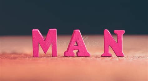 Colorful Alphabet Blocks Spelling The Word Man Stock Photo Image Of
