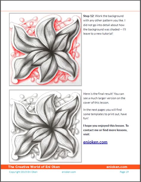 1.for the base of my zentangle, i roll out a sheet of scrap clay on the #4 setting of my atlas pasta machine, then trim the sheet to a 3 /8.8cm square. Shading Aura-Leah PDF Tutorial - 3D Tangle | Zentangle drawings, Tangle art, Zentangle patterns