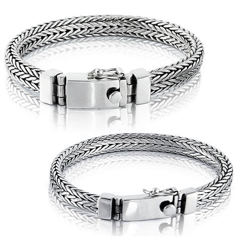Buy sterling silver bangles wholesale from silverlots. Men Heavy Bracelet 925 Solid Sterling Silver Bangle Gift ...