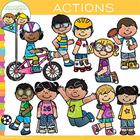 Kids Action Clip Art Images And Illustrations Whimsy Clips