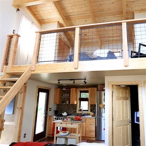 Fully functional tiny house idea. 20 foot ceilings in our Tiny Mansion allow for a feeling ...