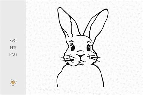 Rabbit Face Svg Bunny Svg Rabbit Cut File Easter Bunny By Pretty