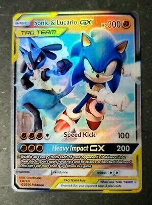 Pokémon super sonic 1370 1370 super blast. POKEMON: LUCARIO & SONIC GX - FULL ART HOLO CUSTOM HANDMADE ORICA CARD NOT TCG | eBay
