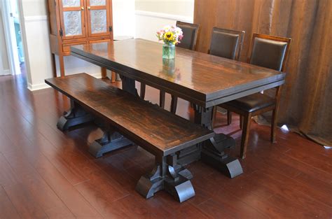 So, last weekend we helped some friends of ours build a farmhouse table. Ana White | Triple foot farmhouse table with runner ...
